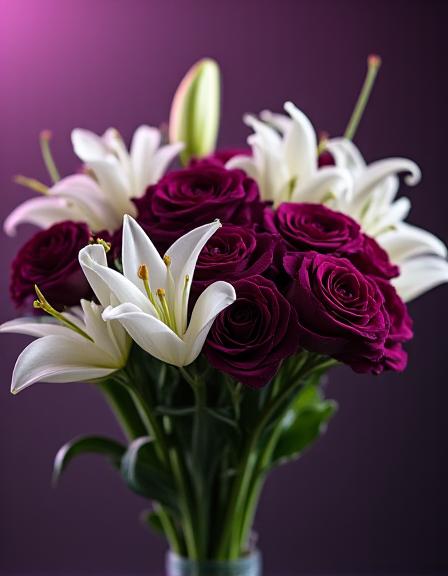 Ramo Crepúsculo de Rosas y Lirios